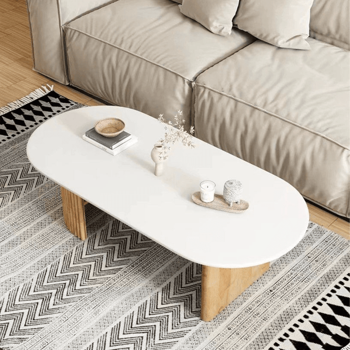 Oka Japandi Solid Wood Coffee Table - Exclusivia