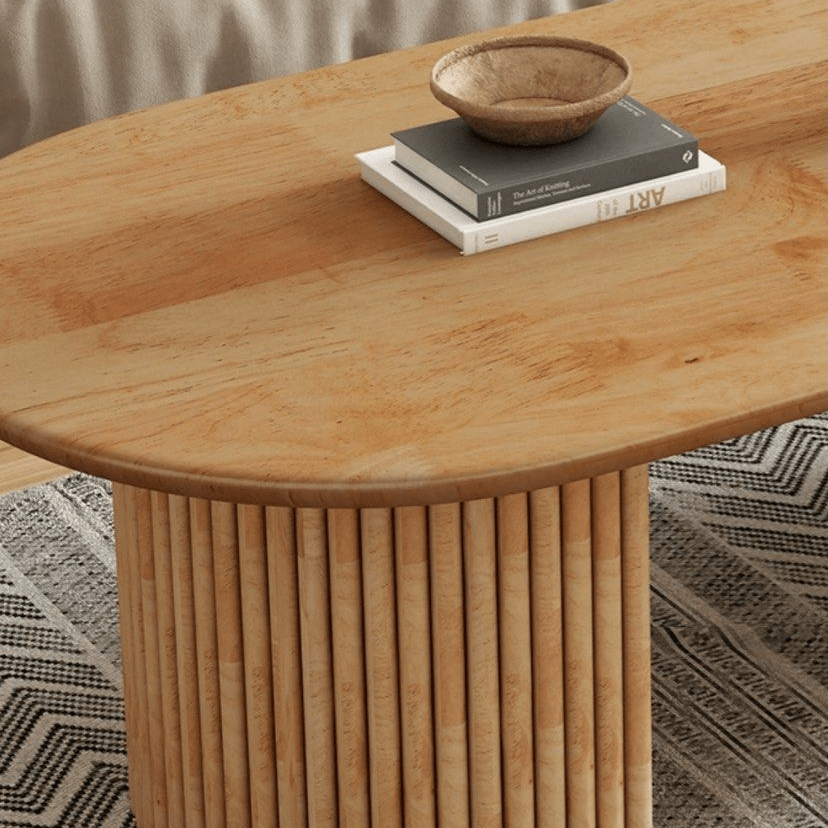 Oka Japandi Solid Wood Coffee Table - Exclusivia