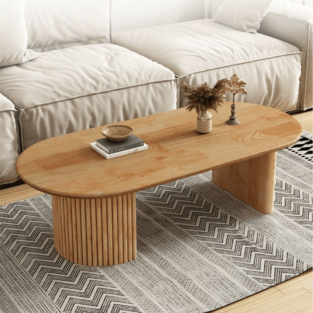 Oka Japandi Solid Wood Coffee Table - Exclusivia