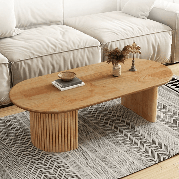 Oka Japandi Solid Wood Coffee Table - Exclusivia