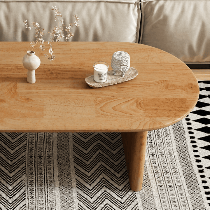 Oka Japandi Solid Wood Coffee Table - Exclusivia
