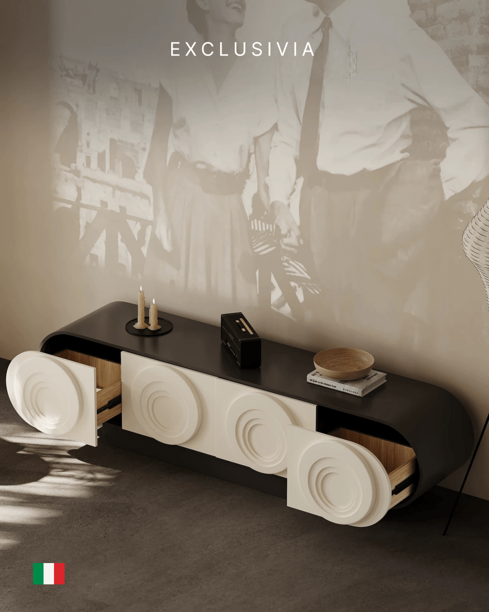 ONDÉLLO Italian Sculpted TV Console - Exclusivia