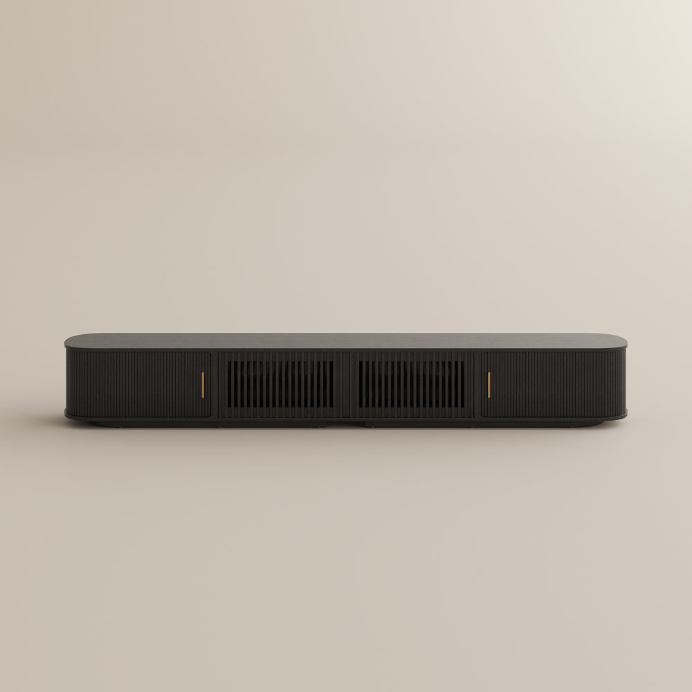 Solvra Mid-Century Tambour Door TV Stand