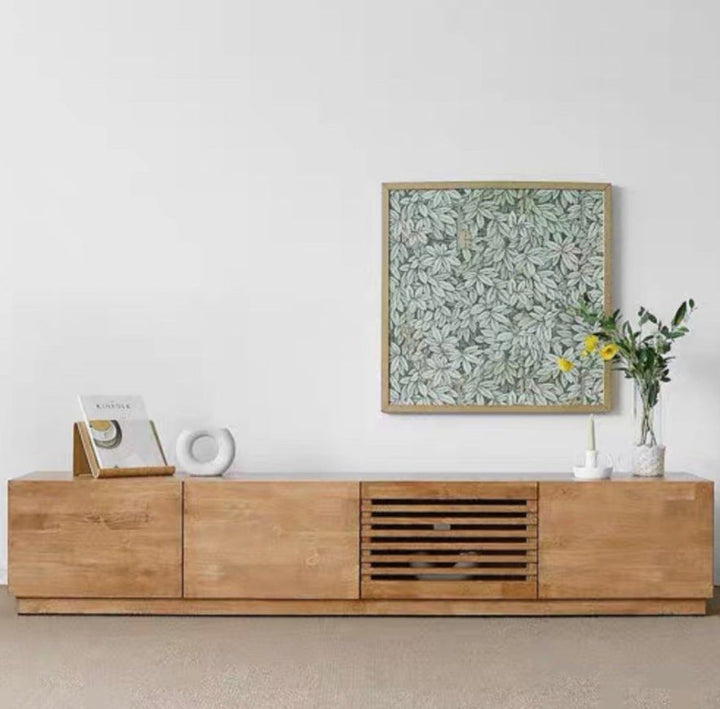 VARRO Modern Solid Wood TV Console