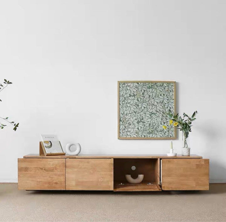 VARRO Modern Solid Wood TV Console