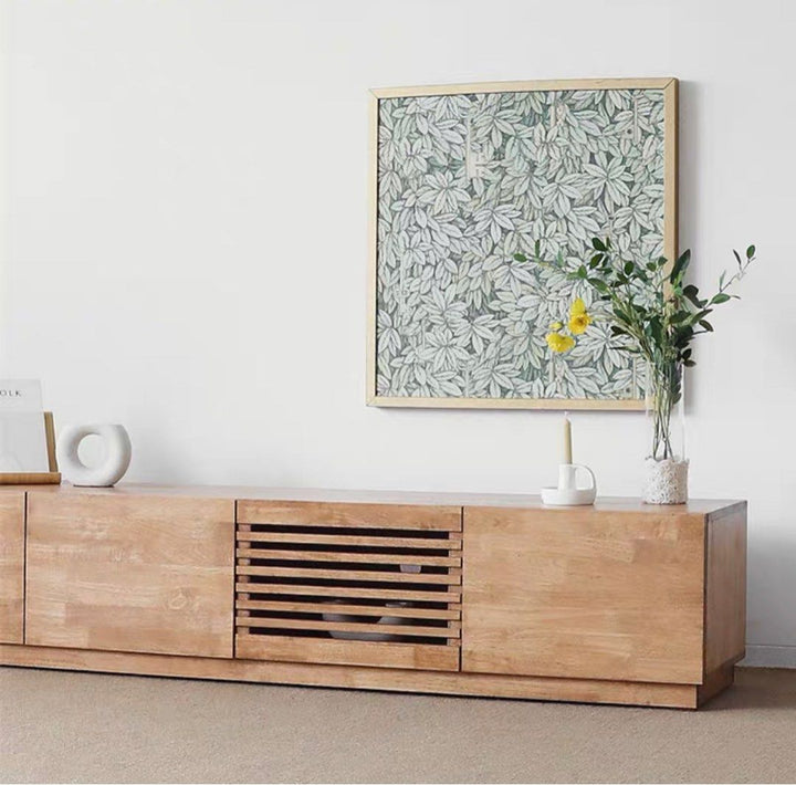 VARRO Modern Solid Wood TV Console