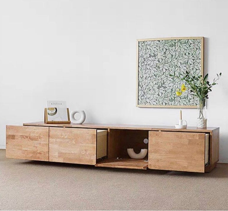 VARRO Modern Solid Wood TV Console