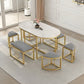 ORDNA Modern Sintered Stone Dining Table Set - Exclusivia