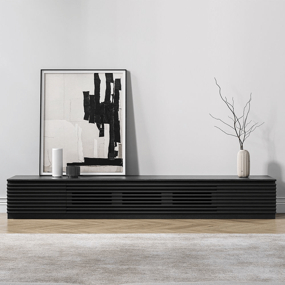 Orion Minimalist Fluted TV Console - Exclusivia