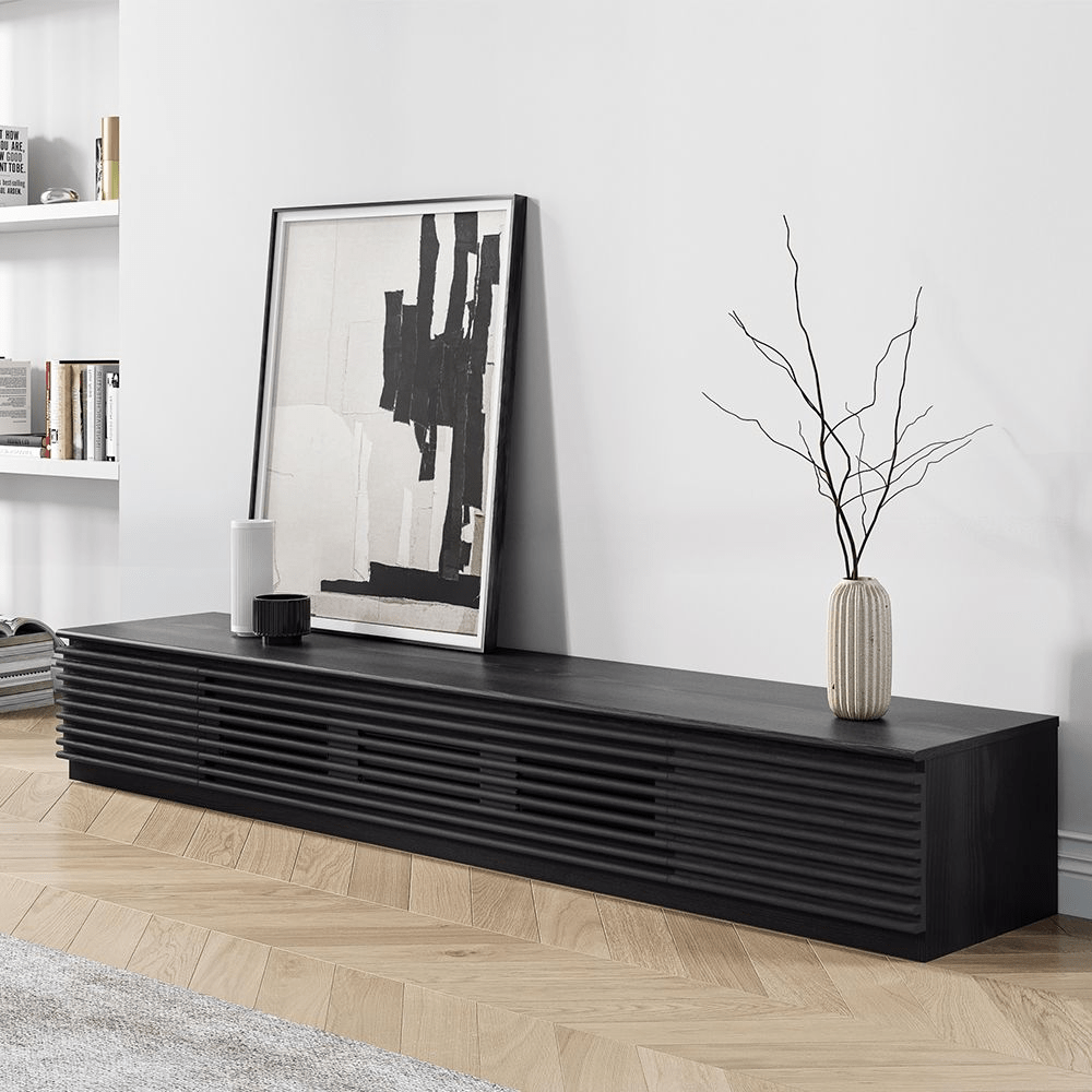 Orion Minimalist Fluted TV Console - Exclusivia