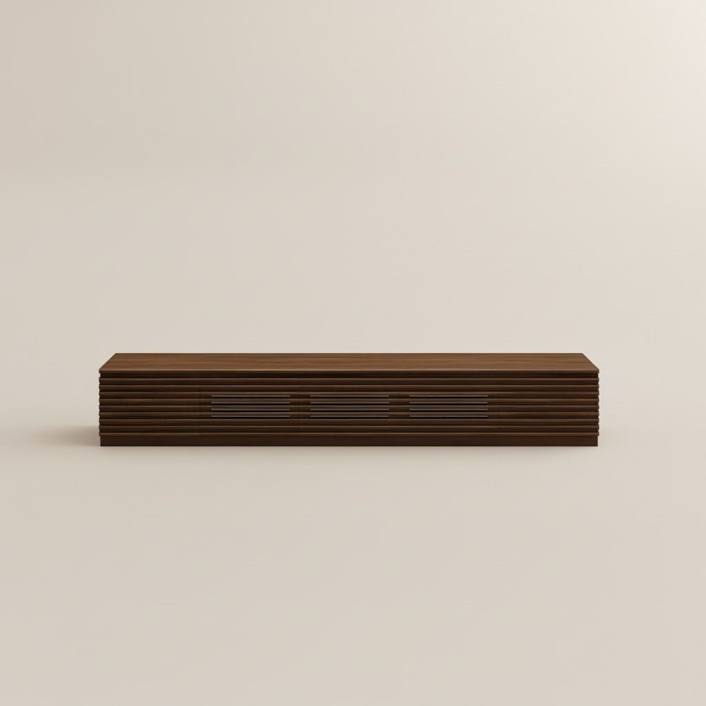 Orion Minimalist Fluted TV Console - Exclusivia