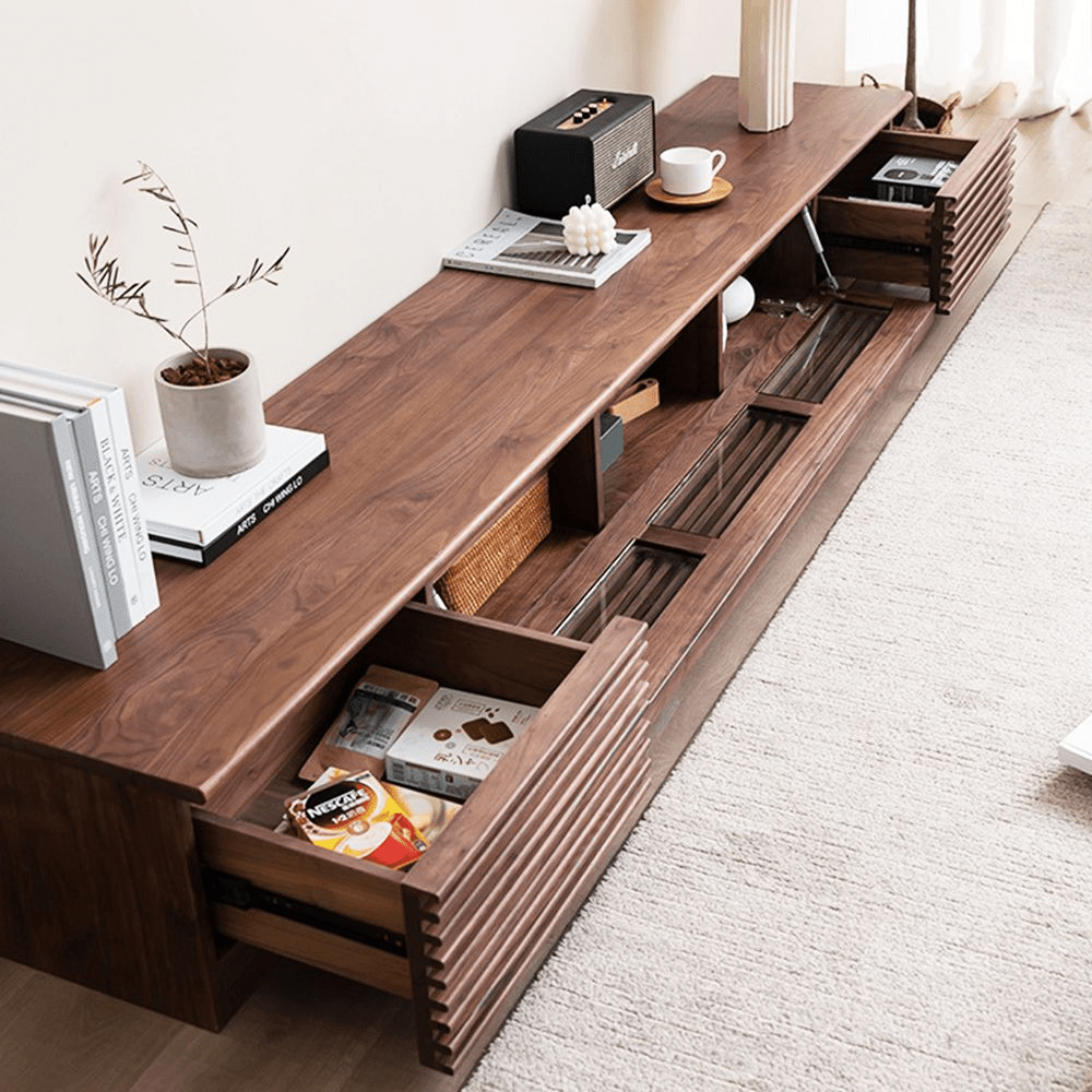 Orion Minimalist Fluted TV Console - Exclusivia