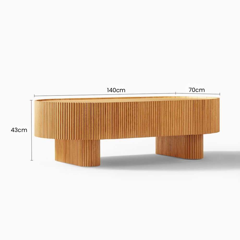 Orlen Oak Coffee Table, 140cm - Exclusivia