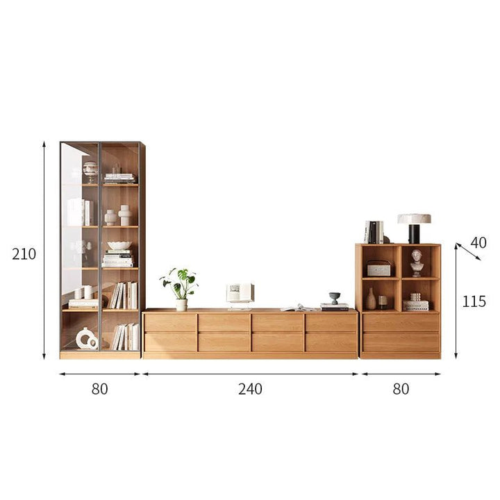ORVIK Modern Solid Wood TV Console - Exclusivia