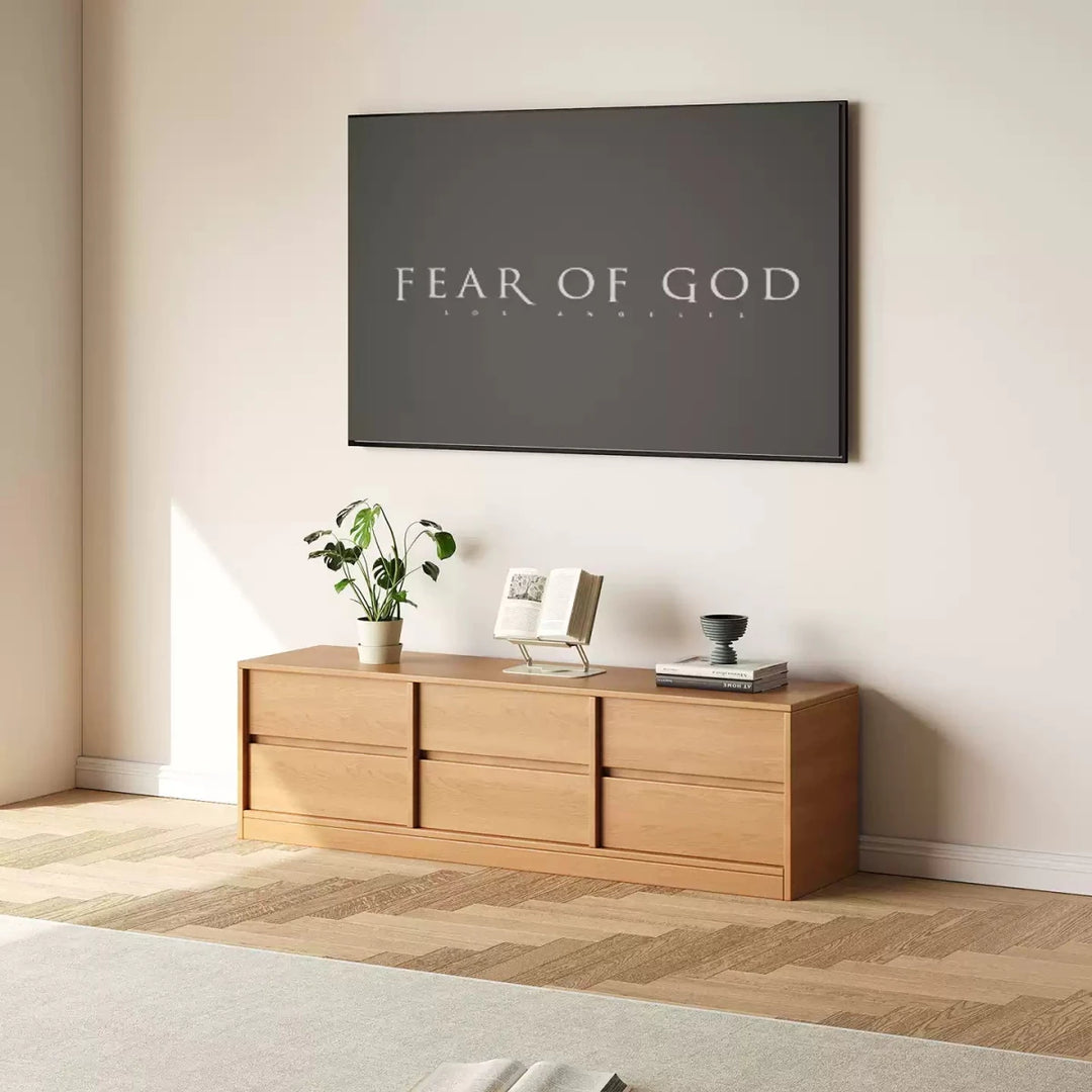 ORVIK Modern Solid Wood TV Console - Exclusivia