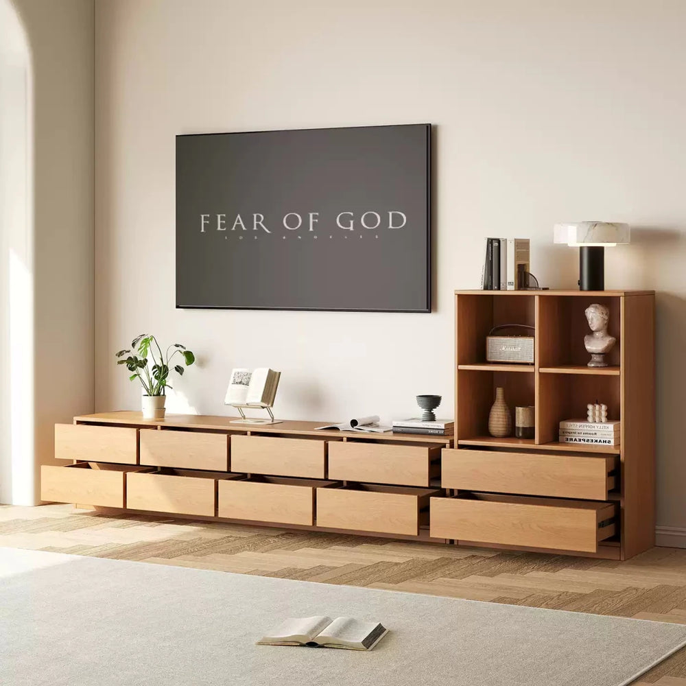 ORVIK Modern Solid Wood TV Console - Exclusivia