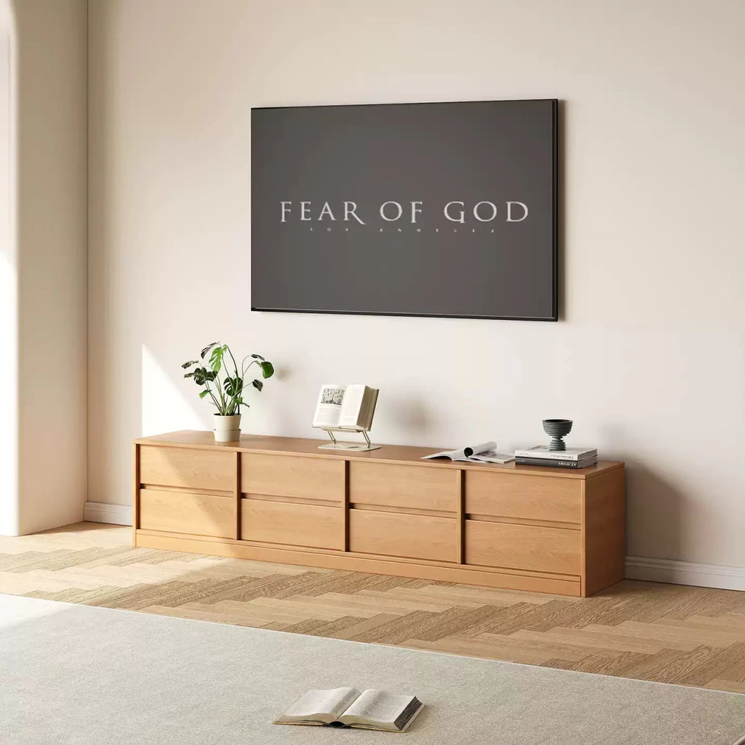 ORVIK Modern Solid Wood TV Console - Exclusivia