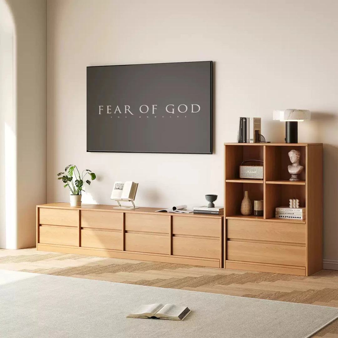 ORVIK Modern Solid Wood TV Console - Exclusivia