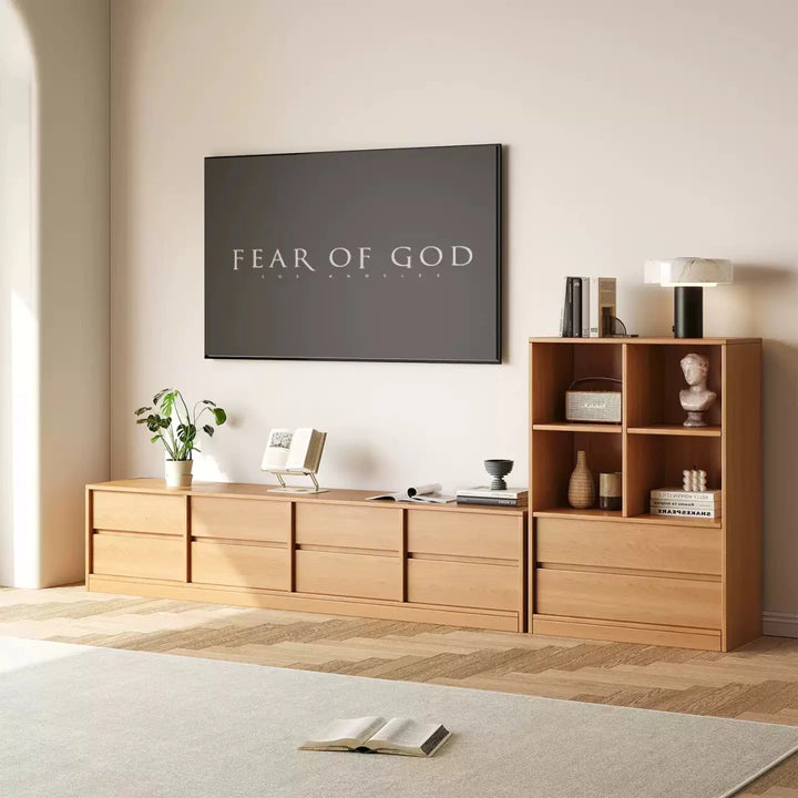 ORVIK Modern Solid Wood TV Console - Exclusivia