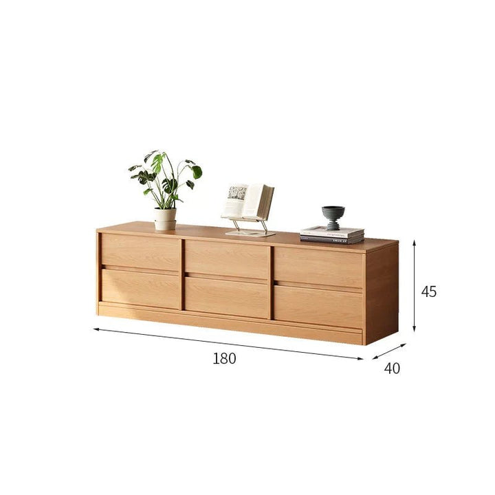 ORVIK Modern Solid Wood TV Console - Exclusivia