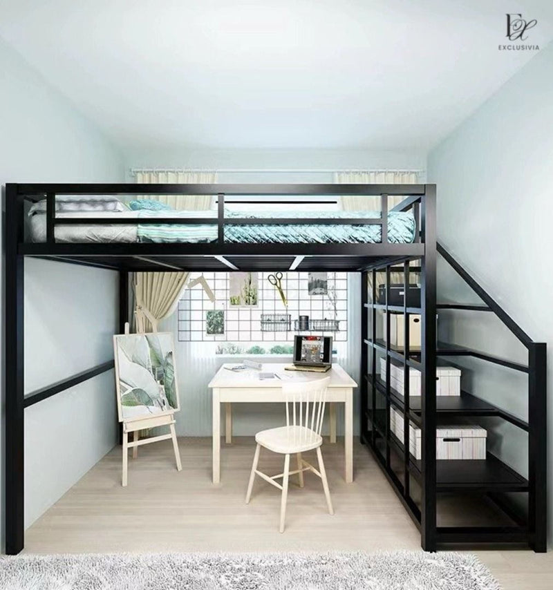 PASO Modern Industrial Loft Bed - Exclusivia