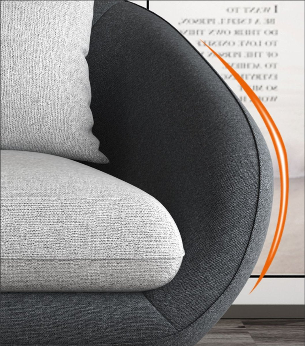 Pebble Modern Fabric Sofa - Exclusivia