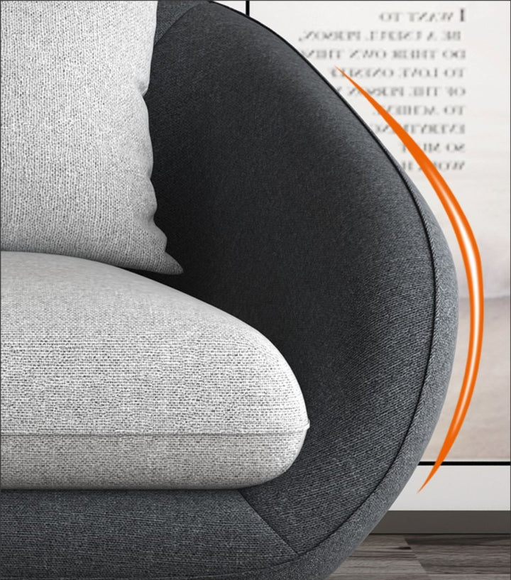 Pebble Modern Fabric Sofa - Exclusivia