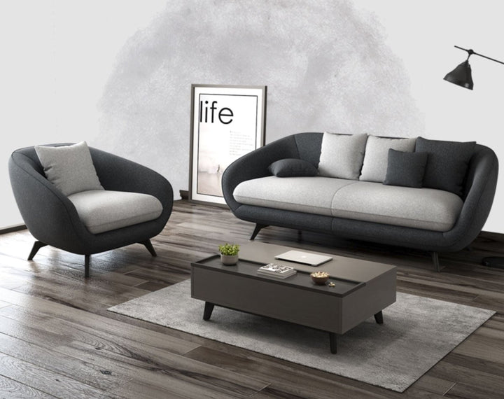 Pebble Modern Fabric Sofa - Exclusivia