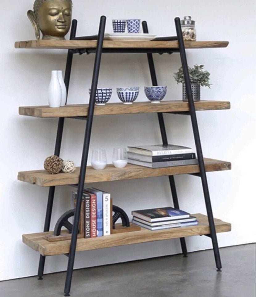 Petra Rustic Solid Wood Display Shelf - Exclusivia