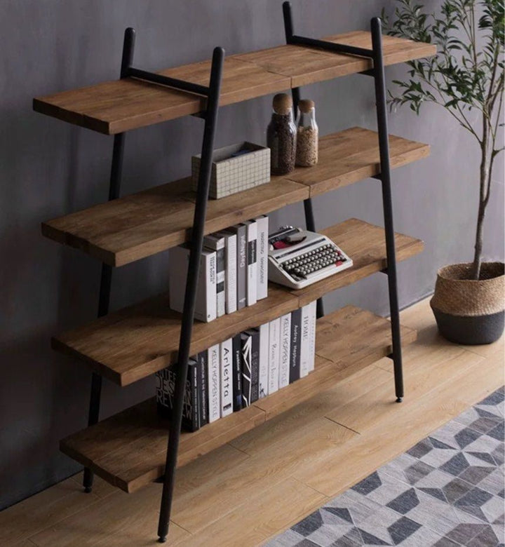 Petra Rustic Solid Wood Display Shelf - Exclusivia