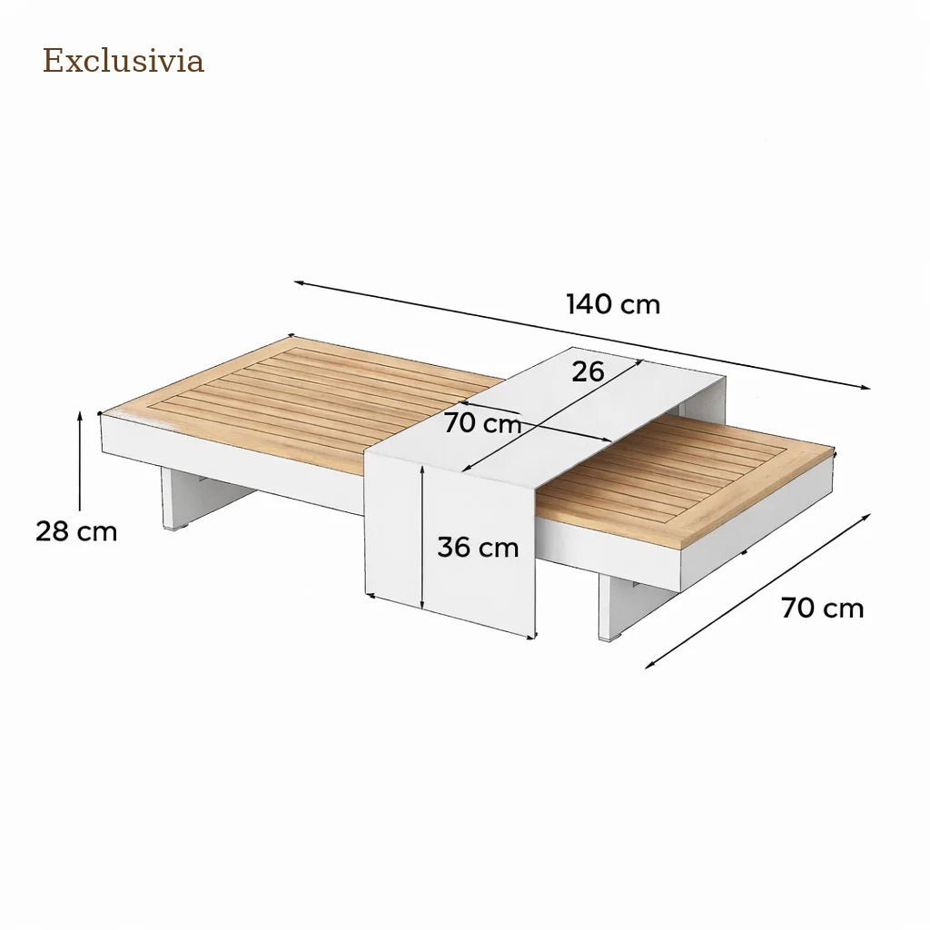 Solterra Outdoor Coffee Table, 140 cm - Exclusivia