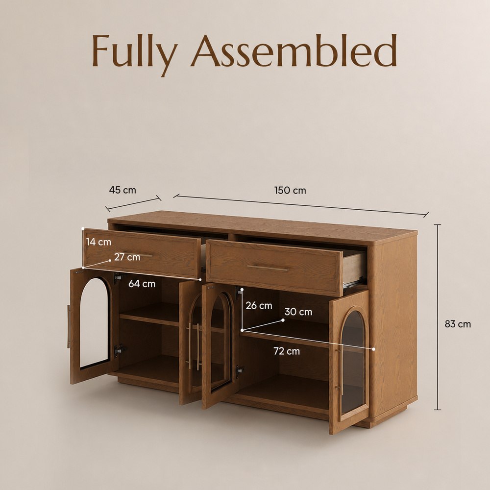Cloister Mid-Century Walnut Storage Cabinet