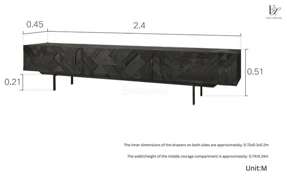 POLLEN Oak Wood TV Console - Exclusivia