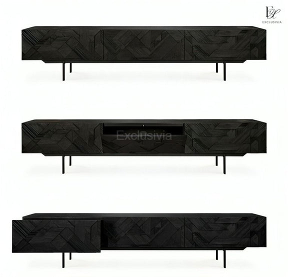 POLLEN Oak Wood TV Console - Exclusivia