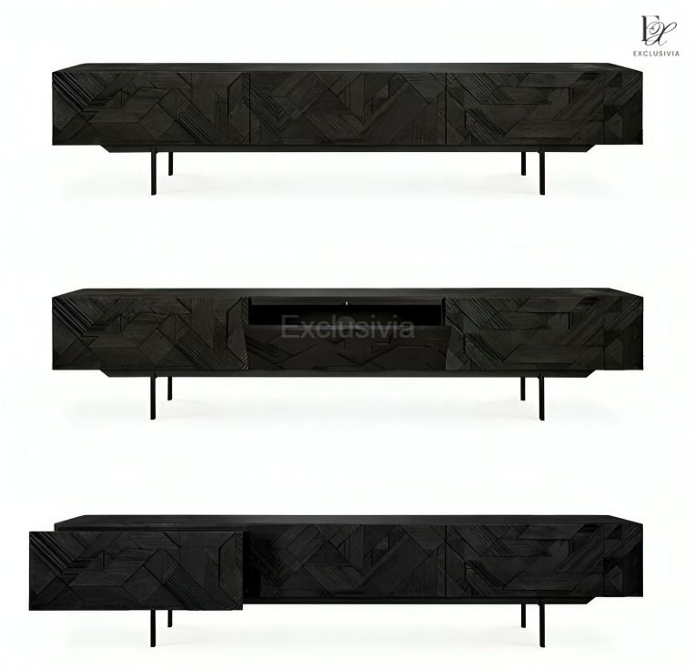 POLLEN Oak Wood TV Console - Exclusivia