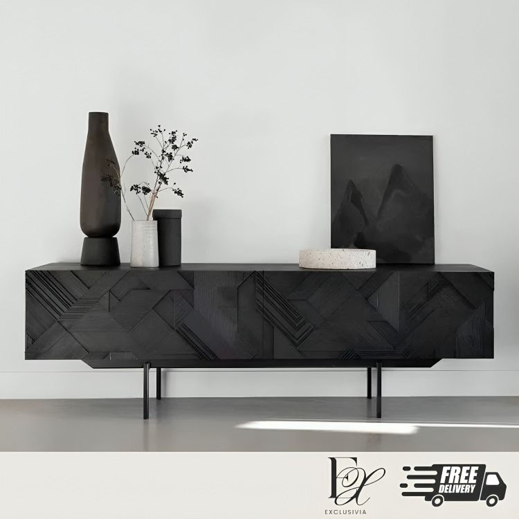 POLLEN Oak Wood TV Console - Exclusivia