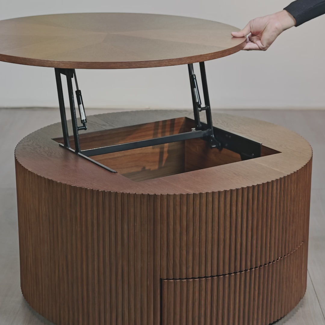 TOLVA Lifting Top Round Coffee Table