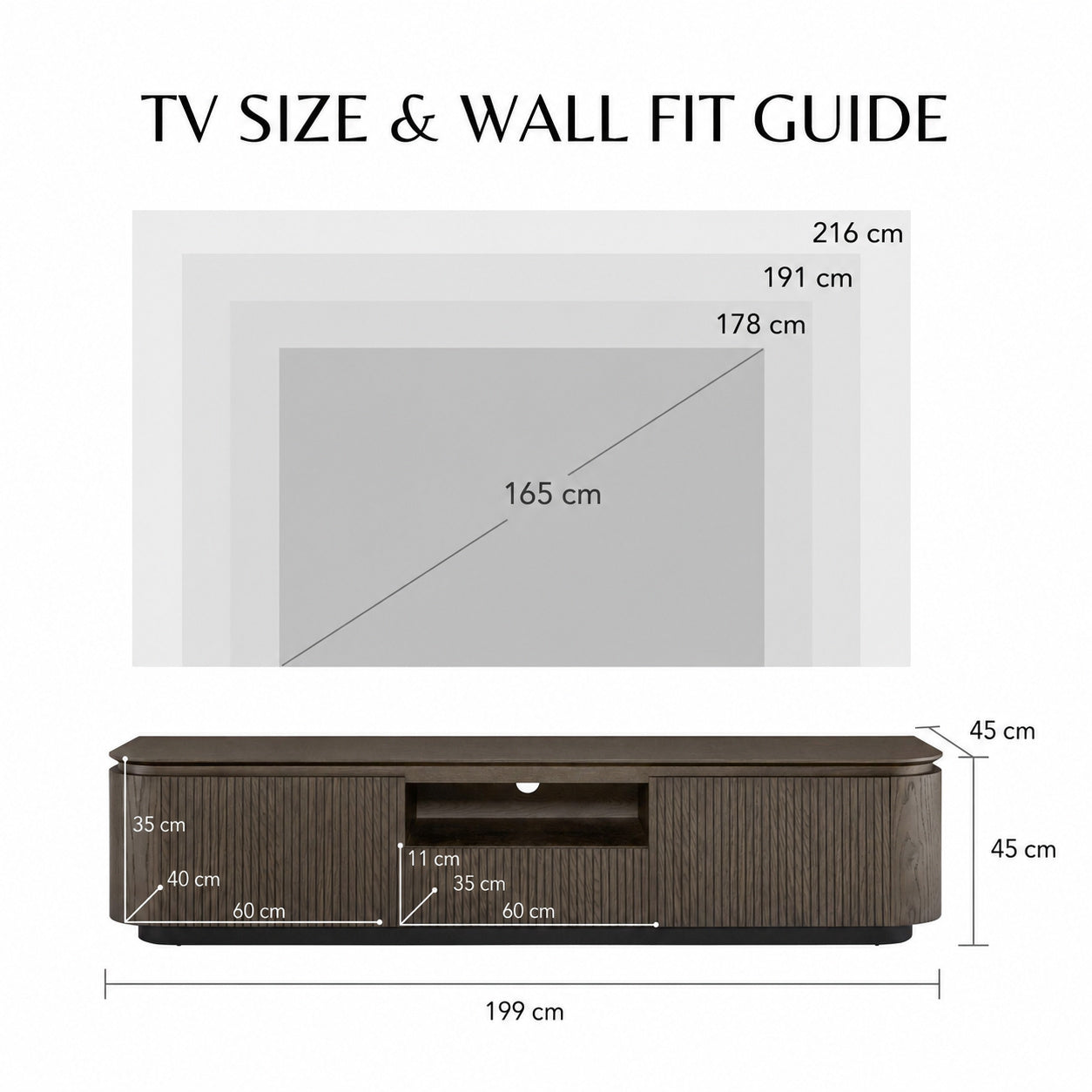 MORVEN Modern Wood TV Unit