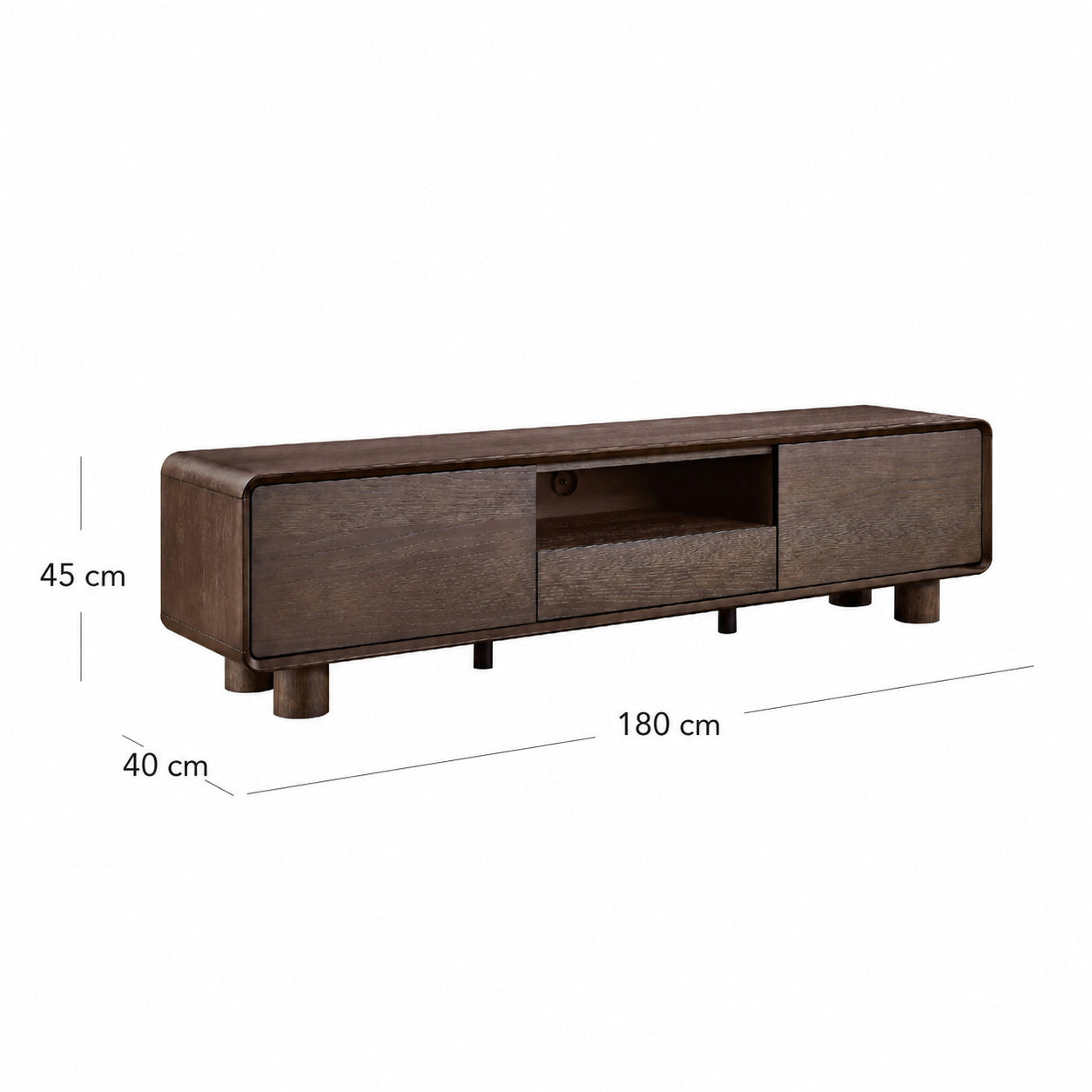ELWYN Vintage Dark Oak TV Stand