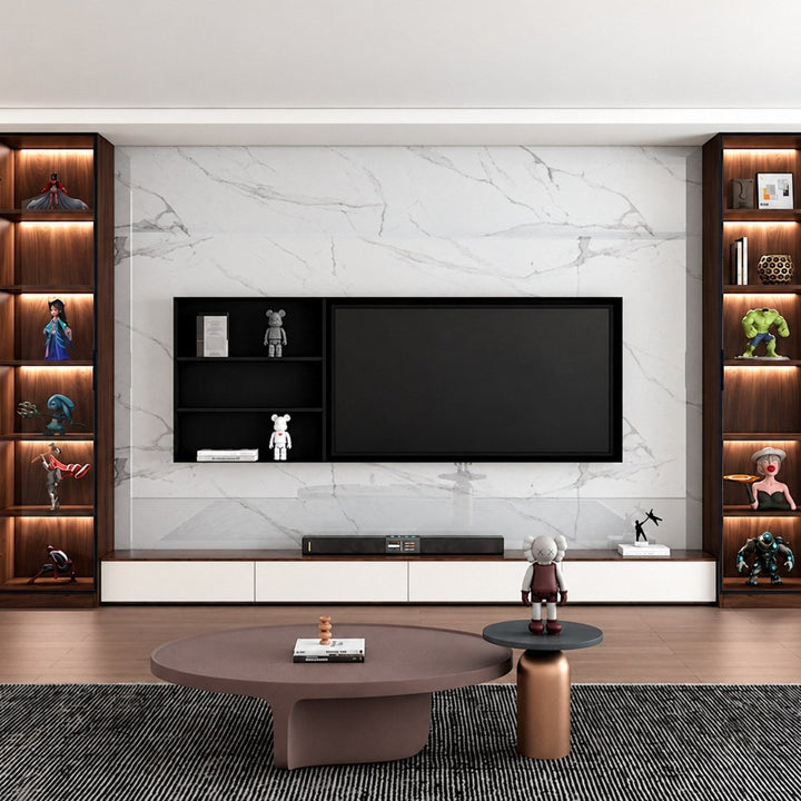 QUILLO Modern Glass Display Cabinet - Exclusivia