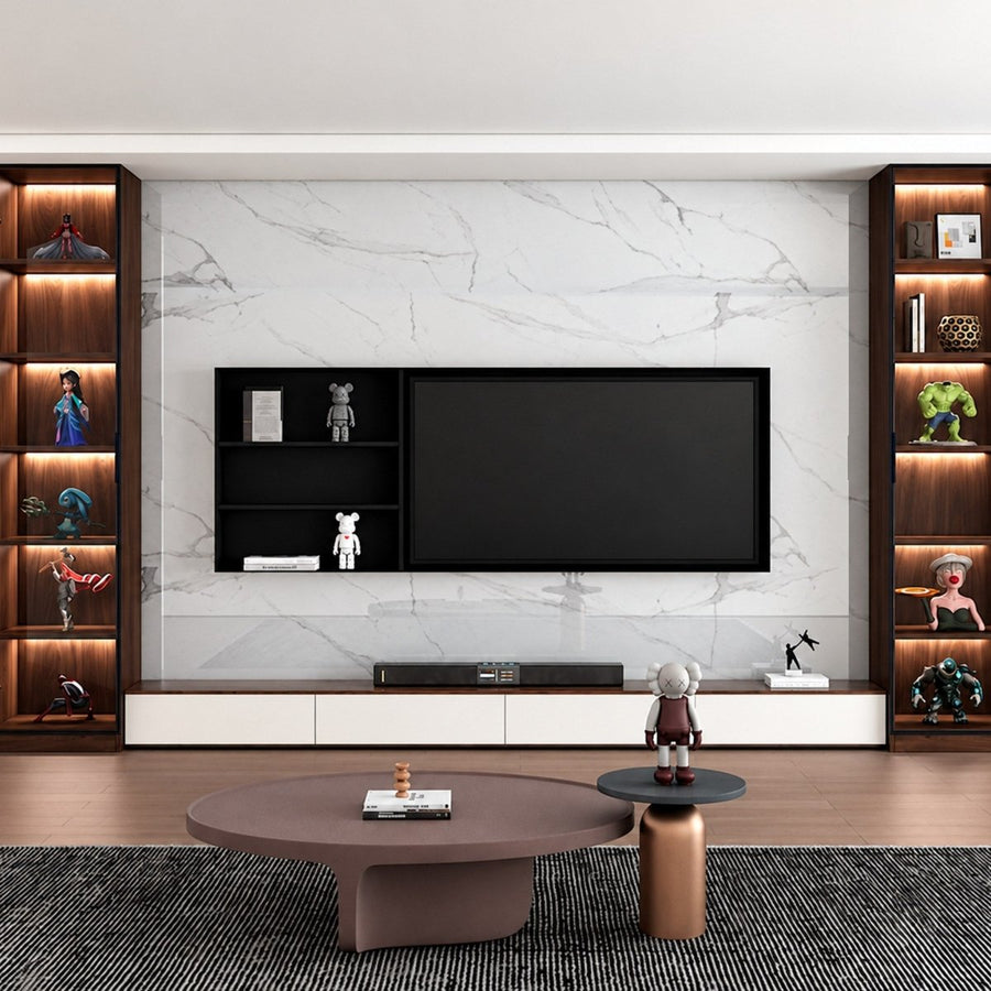 QUILLO Modern Glass Display Cabinet - Exclusivia