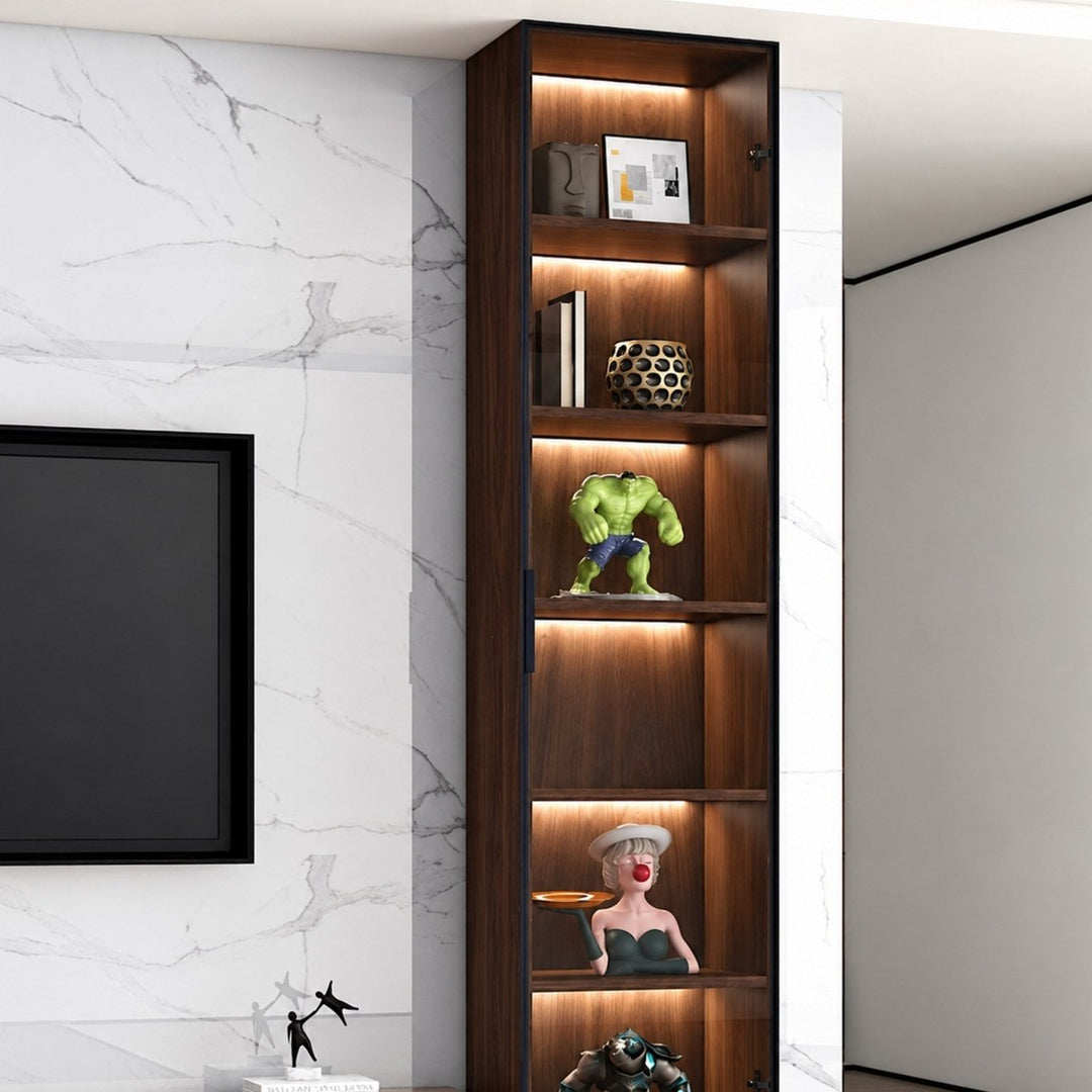 QUILLO Modern Glass Display Cabinet - Exclusivia