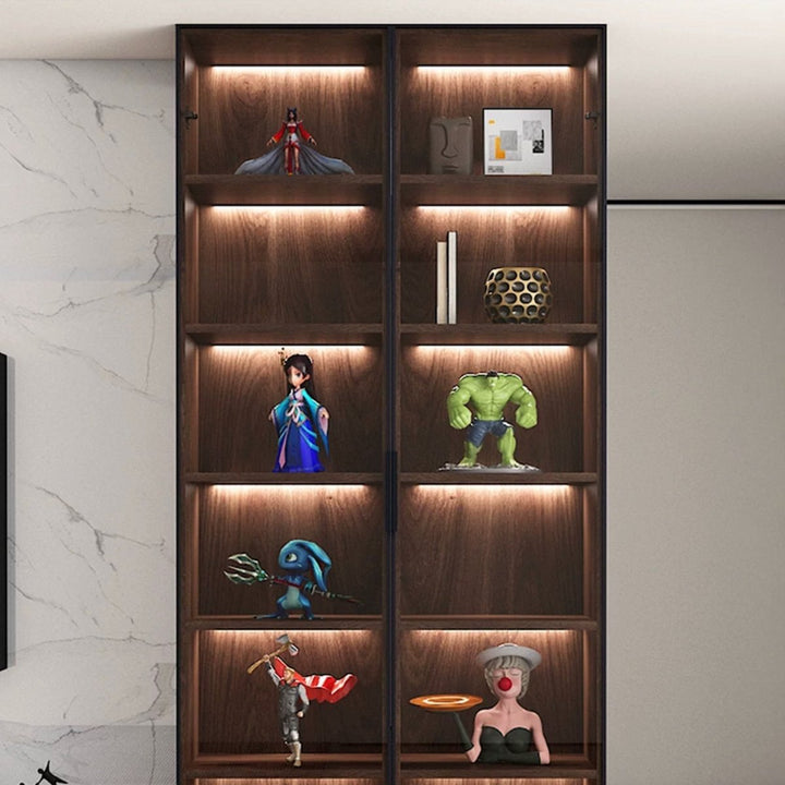 QUILLO Modern Glass Display Cabinet - Exclusivia