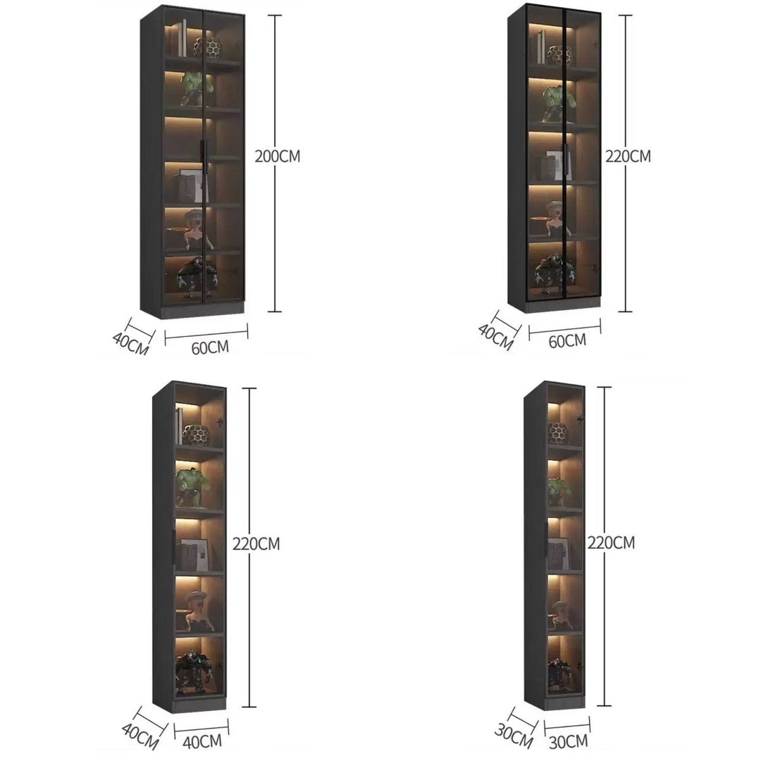 QUILLO Modern Glass Display Cabinet - Exclusivia