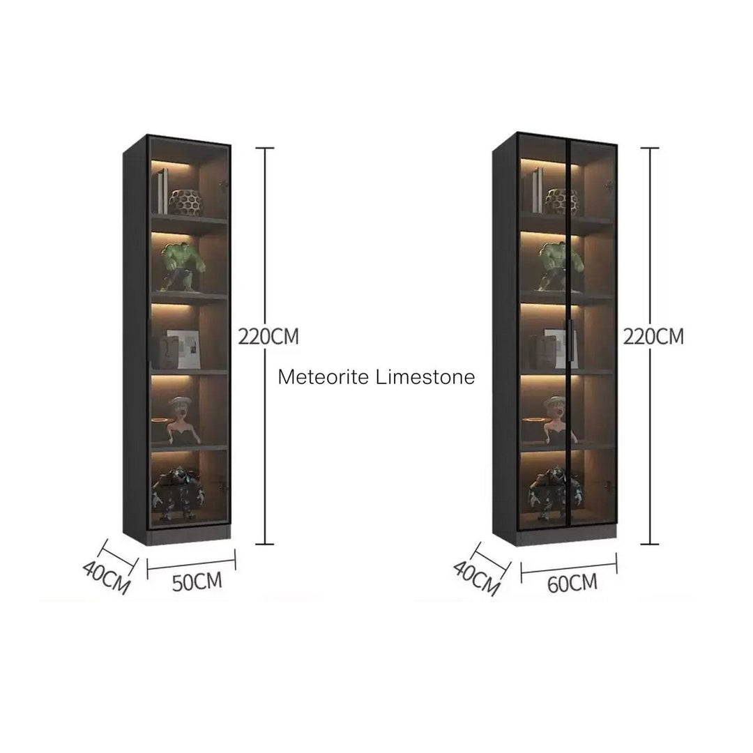 QUILLO Modern Glass Display Cabinet - Exclusivia