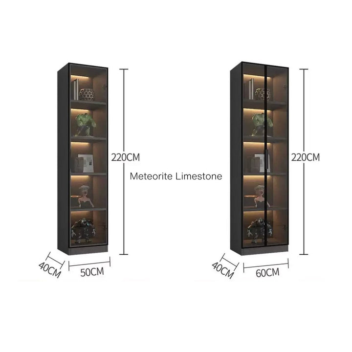 QUILLO Modern Glass Display Cabinet - Exclusivia