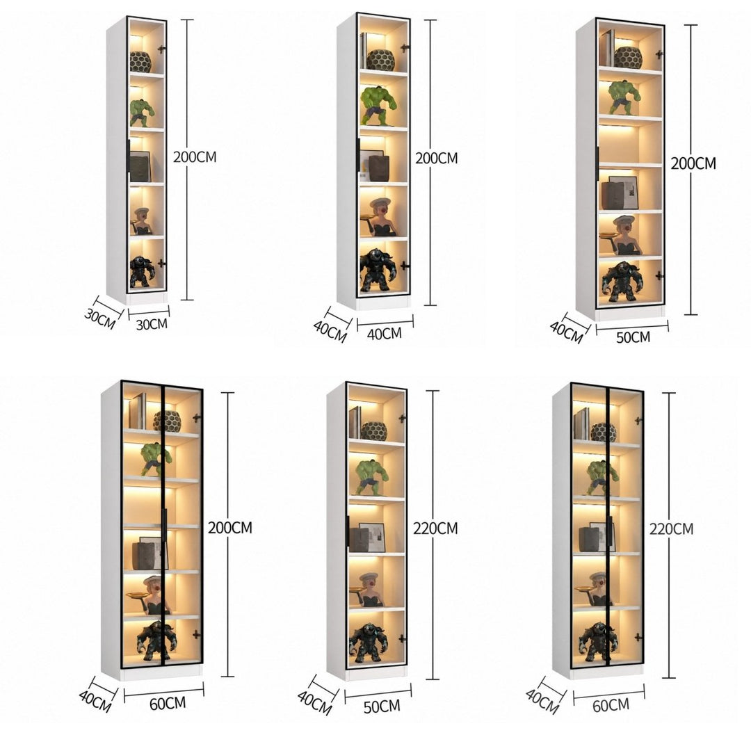 QUILLO Modern Glass Display Cabinet - Exclusivia