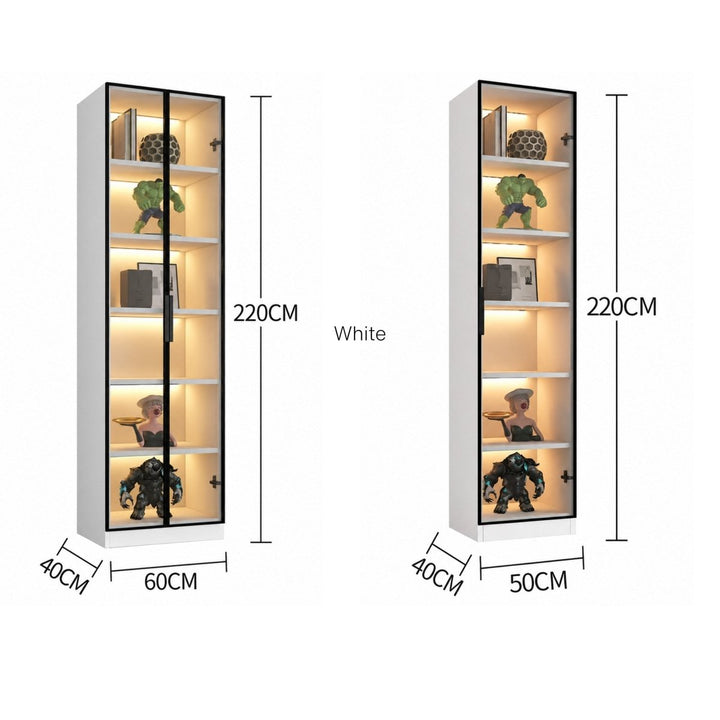 QUILLO Modern Glass Display Cabinet - Exclusivia