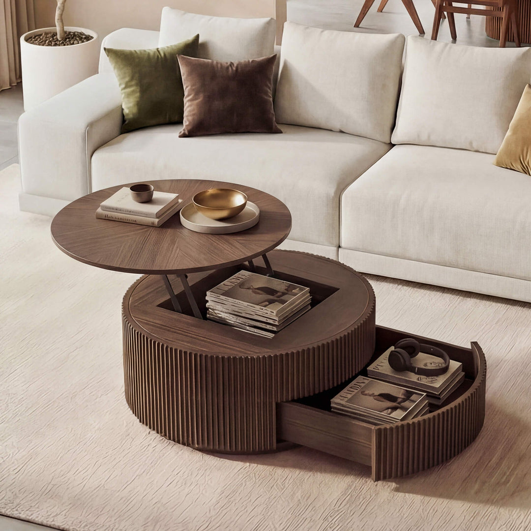 TOLVA Lifting Top Round Coffee Table