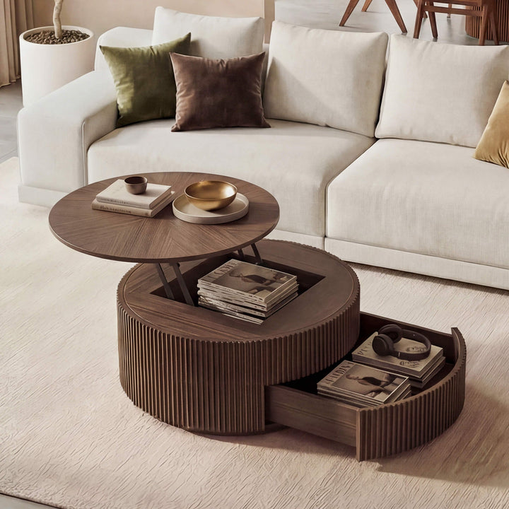 TOLVA Lifting Top Round Coffee Table